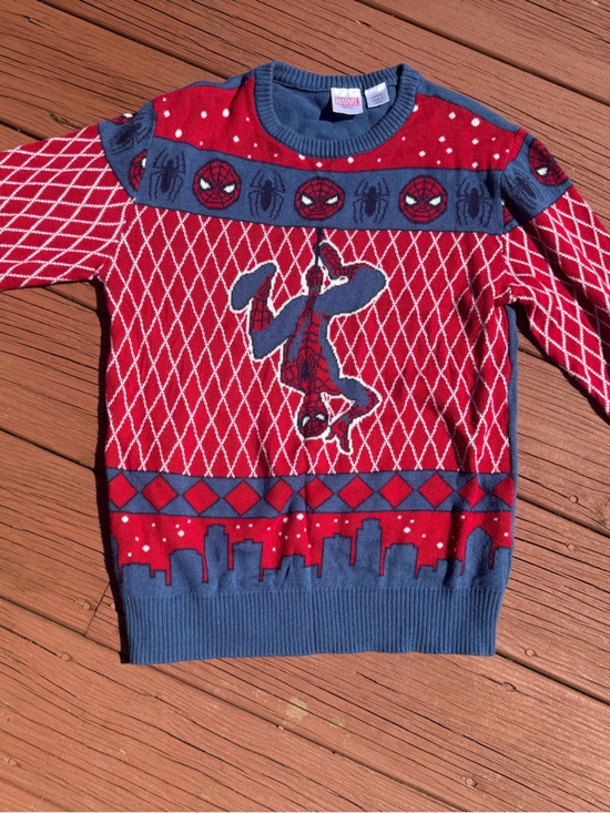 Marvel Sweaters - Marvel Women’s Spider-Man Red & Blue Crewneck Sweater